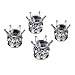 MINI-FACTORY Bling Crown Chrome Tire Valve Stem Caps Rhinestone Tire Caps for Car and Motorcycle (Clear)