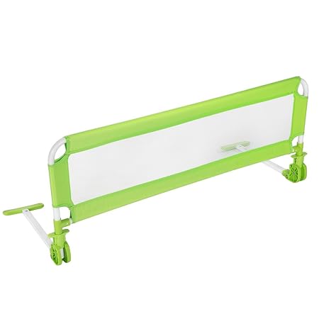 TecTake Kinder Bettgitter Bettschutzgitter 102cm -diverse Farben- (Grün)