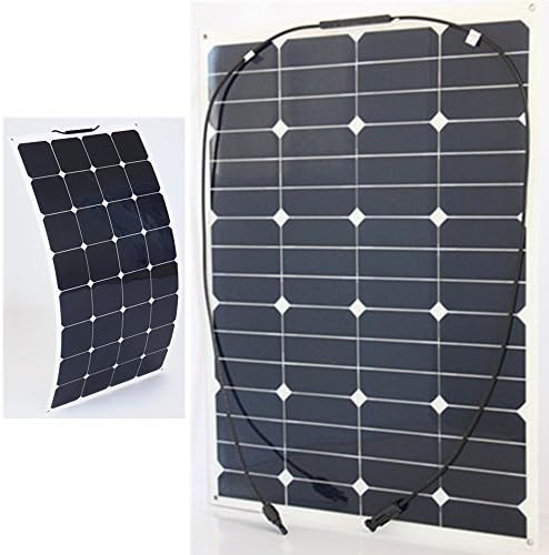 Semi-Flexible Bendable 60w 60 Watt Lightweight Solar Panel 24v Battery Off Grid - next day free shipping from U.S.