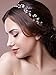 Unicra Bride Wedding Hair Vine Pearl Hair Piece Silver Headpiece Bride Hair Accessories for Women and Girls (19.7 Inches) (Silver)