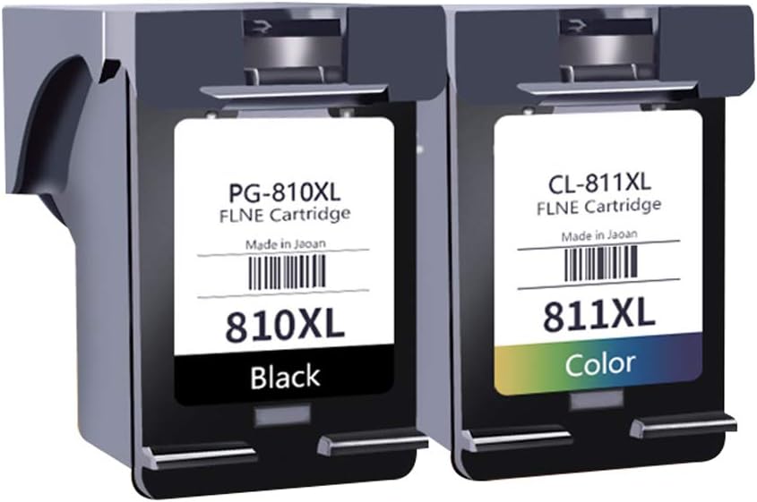 Compatible with Canon MX328 Ink Cartridge PIXMA MP258 276 496 MX338 Printer PG-810XL CL811XL Ink Cartridge, 1 Pair (Color + Black)