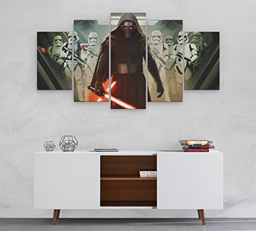 Star Wars Kylo Ren Canvas, Poster, Print, Wall Art N.008 (5-Panel 60"x32")