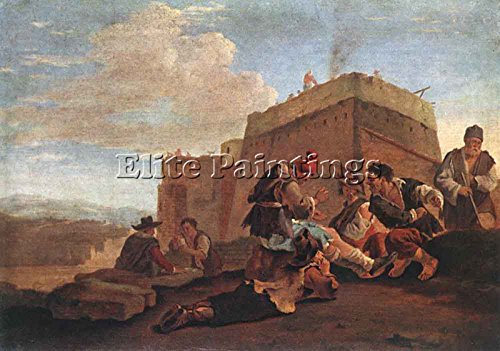 LAER PIETER VAN LANDSCAPE MORRA PLAYERS ARTIST PAINTING OIL CANVAS REPRO ART 28x40inch MUSEUM QUALITY
