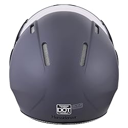 Harssidanzar Motorcycle Helmet Dual Visor Open Face