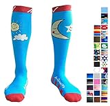 A-Swift Compression Socks for Women and Men - Rise & Shine, Large