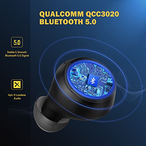 Wireless Earbuds, Votomy Qualcomm QCC3020 Bluetooth Earphones with - Main Image
