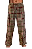 CYZ Men's 100% Cotton Super Soft Flannel Plaid Pajama Pants-LightBlueTartan-2XL