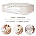 Lifewit Foldable Under Bed Storage Bag Organizer for Comforters, Blankets, Bedding, Duvets, Clothes, Quilts, Pillows, Clothing, Sweaters, Beige