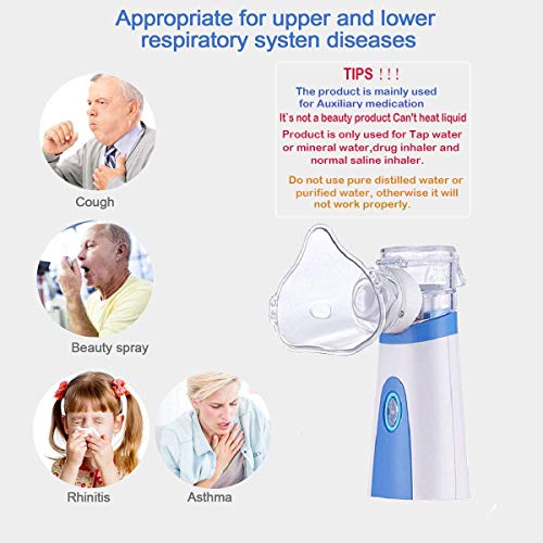 AGKupel Portable Cool Mist Humidifier Machine Professional Ultrasonic Vaporizer for Kids & Adults (White1) - Thumbnail 4