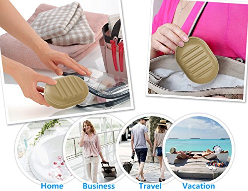 Bligli Durable Draining Soap Dish, Soap Case Bar Soap Holder with Drain for Sinks and Baths, Drain Well,Keep Soap Dry and Clean (Brown) - Thumbnail 4