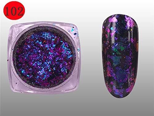 Polish Shine - 1 Box 0.2g Irregular Chameleon Nail Sequins Glitter Colorful Flakies Powder Paillette Manicure Nail Art Decoration