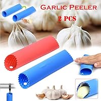 Frog Fun - Creative Home Kitchen Supplies Top100 | Garlic Peeler Silicone Tube Roller Soft Chef Garlic Peelers Set of 2