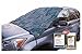 SnowOFF Camo Print Car Windshield Snow Cover Automotive Hood Covers Sun Shade Protector - Windproof Straps, Wings, Suction Cups, Magnets - Bonus Demist Cloth + Blanket - Winter Ice Rain Frost Guard