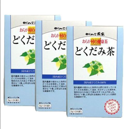 GANKO CHAYA Oragamura Of Healthy Tea Houttuynia Cordata Tea 3g x 24packs x 3packs
