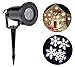 Christmas Projector Lamp Moving White Snowflake LED Landscape Projection Lights Outdoor/Indoor Decor Spotlights Stage Irradiation for Christmas Party Holiday Home Decoration Garden Tree Wall