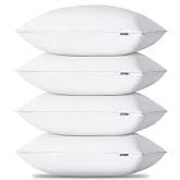 CozyLux Bed Pillows Standard Size Set of 4, 18" x 26", Medium Support | Soft Supportive Down-Alternative Pillows for Side, Back &amp; Stomach Sleepers, OEKO-TEX Certified, Hotel Quality, Washable