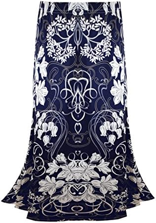 SA Fashions Elegant Ladies New Long Hippy Gypsy Maxi Plus Sizes Elastic Loose Waist Jersey UK Skirt