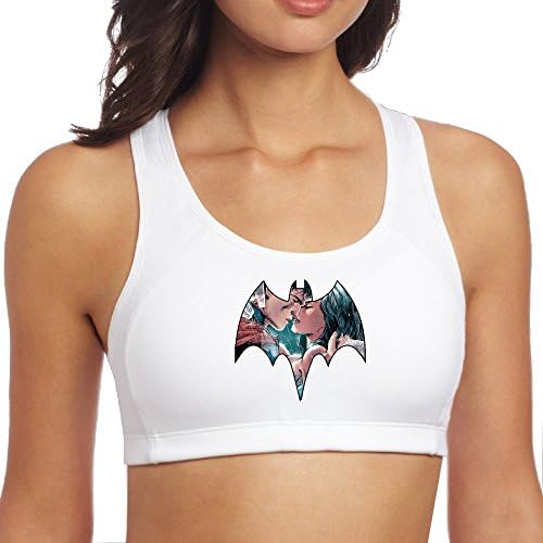 Women's Wonder Woman & Superman VS Batman Yoga Breathable Sports Bra White