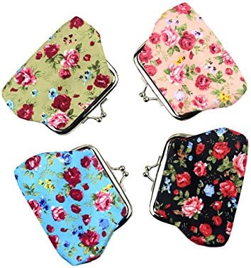 POPUCT Fashion Women's Cute Classic Exquisite Buckle Mini Coin Purse (4 pack)