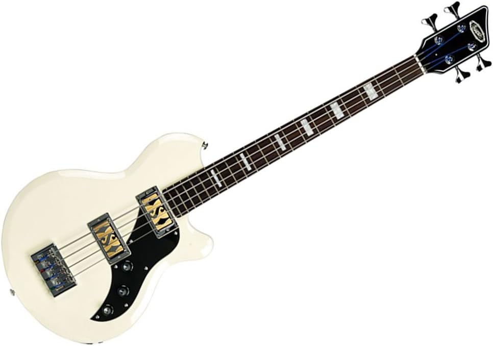 Supro Huntington II Electric Bass Guitar - Antique White/Rosewood - 2042AW