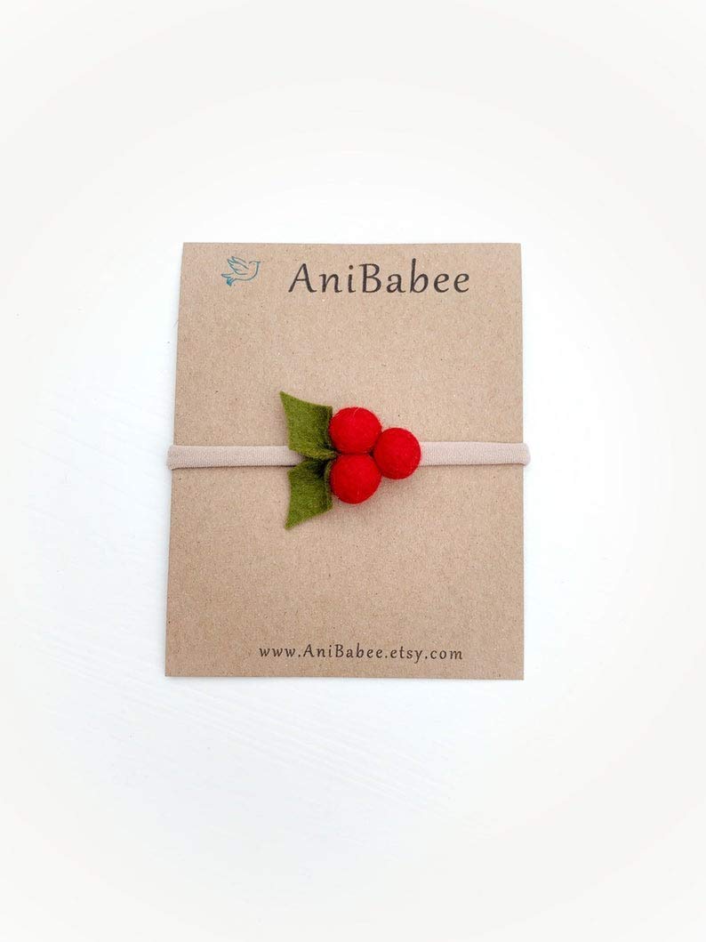 red flower headband baby