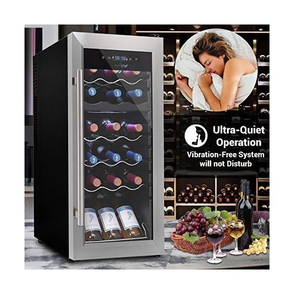 18-Bottle-Wine-Cooler-Refrigerator-WhiteRed-Wine-Fridge-Chiller-Countertop-Wine-Cooler-Freestanding-Compact-Mini-Wine-Fridge-18-Bottles-wDigital-Control-Glass-Door-NutriChef-PKCWCDS185
