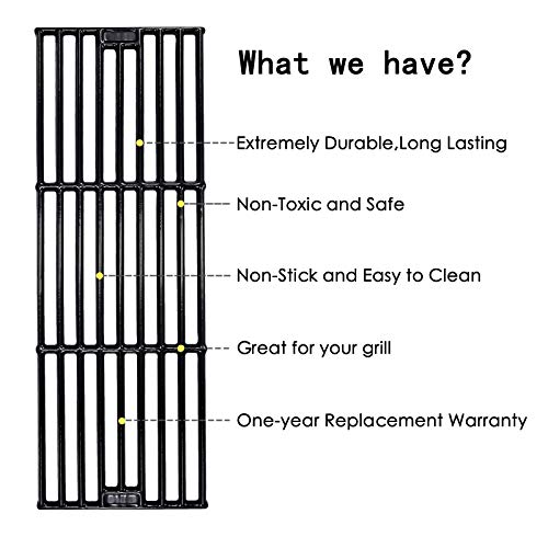 Hisencn Porcelain Cast Iron Cooking Grates for CharGriller Duo 5050