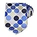 HISDERN Mens Blue Ties Classic Woven Tie and Pocket Square Formal Business Polka Dot Neckties Handkerchief Wedding Party Silk Ties for Men