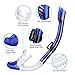 OMORC Adults Diving Snorkel Set Tempered Glass Diving Mask and Dry Top, Anti-Fog Panoramic Scuba Mask, Snorkel with Food Grade Silicone Mouthpiece Perfect for Diving