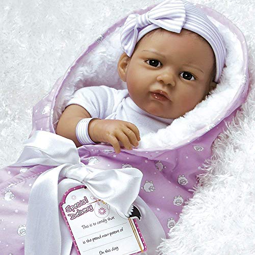 Paradise Galleries Reborn Baby Girl Doll in Silicone Vinyl, Real Life Hispanic/Biracial Baby Bundles: Princess Has Arrived, 7-Piece Ensemble