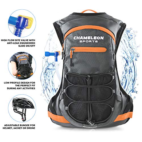 Chameleon Hydration Pack & 2L Hydration Water Bladder High Flow Bite