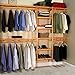 John Louis Home JLH-522 Standard 12-Inch Depth Closet Shelving System, Honey Maple