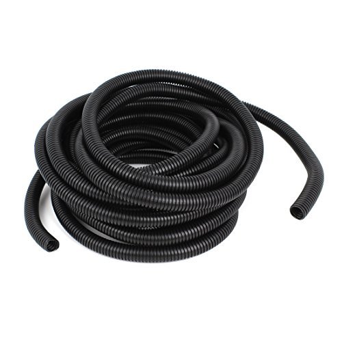 DealMux 15mmx18mm PVC Flexible Insulated Retardant Corrugated Tube Hose 30Ft