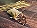 YUXIER 100 Burlap Bags with Drawstring Favor Bags Small Burlap Bags Party Favor Bags for Wedding Party,Arts Crafts Projects, Presents, Snacks Jewelry(5.3 x 3.7inch) (Flaxen)