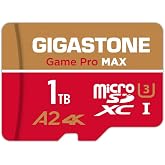 【for Switch 1 Only】 GIGASTONE 1TB Micro SD Card, 4K Game Pro MAX, Memory Card for Gaming Console, Action Camera, UHD Video, up to 170/140 MB/s, UHS-I U3 A2 V30 C10【5-Years Data Recovery】