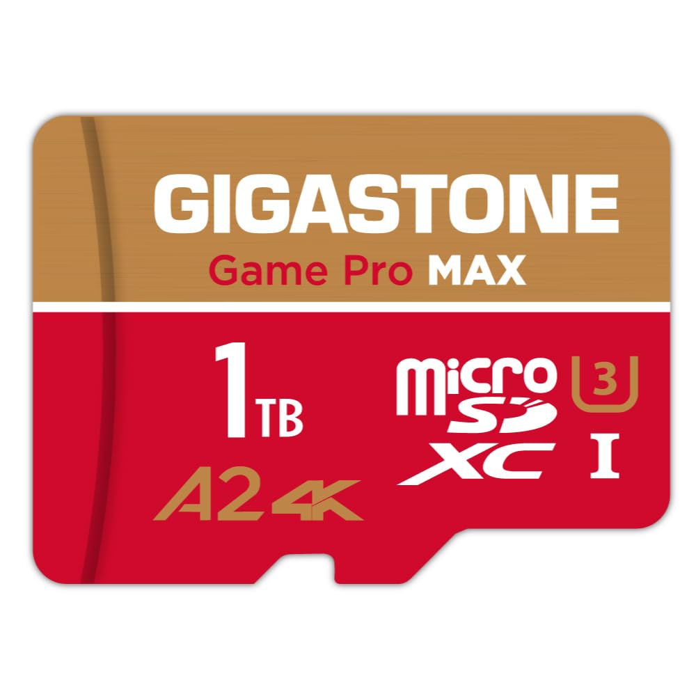 【For Switch 1 Only】GIGASTONE 1TB Micro SD Card, Game Pro MAX, Up to 170/140 MB/s, MicroSDXC for Nintendo-Switch 1, SteamDeck, 4K UHD Video, UHS-I A2 V30 U3 C10 with Adapter【5-Years Data Recovery】