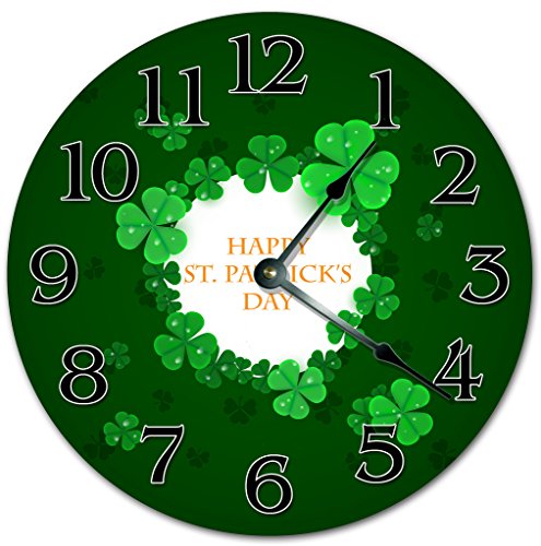 St Patrick's Day Wall clocks - 4 leaf clover wall clocks