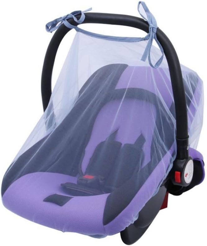 Baby Mosquito Net Tent, Nesix Summer Baby Crib Seat Mosquito Net Newborn Curtain Car Seat Insect Netting Canopy Cover Multi-Function Infant Foldable Mosquito Tent (Blue, 80110cm/31.543.3")
