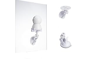 2Pack White Window Mount for Security Camera, Suction Mount Bracket, No Drill Mount Compatible with Universal Security Camera