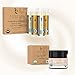 Lip Balm and Scrub Bundle - 4 Pack of Vanilla & Honey Lip Moisturizer with Exfoliating Sugar Scrub, Best Gift for Stocking Stuffer, Birthday or Present for Women and Girls, USDA Certified Organic