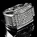 925 Silver Band Micropave CZ AAA Crystal Ring