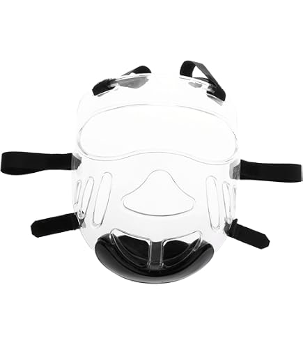 Adult Transparent Boxing Face Shield – PC & Sponge, Adjustable, Breathable For Taekwondo, Karate, Martial Arts