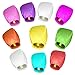TRSCIND Sky Lanterns 10PCS Color Wish Lanterns Chinese Kongming Lanterns for Wedding Birthday Party Christmas