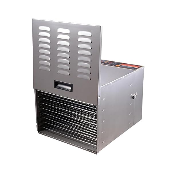 1200W-10-Tray-Stainless-Steel-Digital-Food-Jerky-Fruit-Dehydrator-with-10-Stainless-Steel-Shelves-Digital-Timer