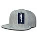 DECKY 5 Panel Flat Bill Trucker Cap Hats, Heather Grey