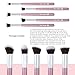 PINKPANDA Makeup Brushes 10 Pcs Sakura Pink Professional Make up Brushes Set Premium Synthetic Cosmetic Foundation Blending Blush Concealers Eye Shadows Face Powder Kabuki Make Up Brushes Kit