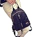 Creazy Women Leather Backpacks Schoolbags Travel Shoulder Bag (Black)