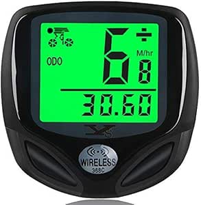 DINOKA Bike Speedometer Waterproof Wireless Bicycle Bike Computer and Cycling Odometer with Multi-Function LCD Backlight Display