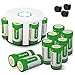 Morpilot CR123A Batteries 8Pcs 3.7V 700mAh Li-ion Battery with 8 Slot Charger for Arlo VMC3030/3230/3330/3430/3530 Security Cameras