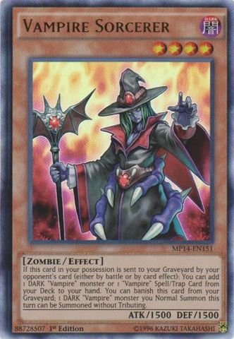 Yu-Gi-Oh! - Vampire Sorcerer (MP14-EN151) - Mega Pack 2014 - 1st Edition - Ultra Rare